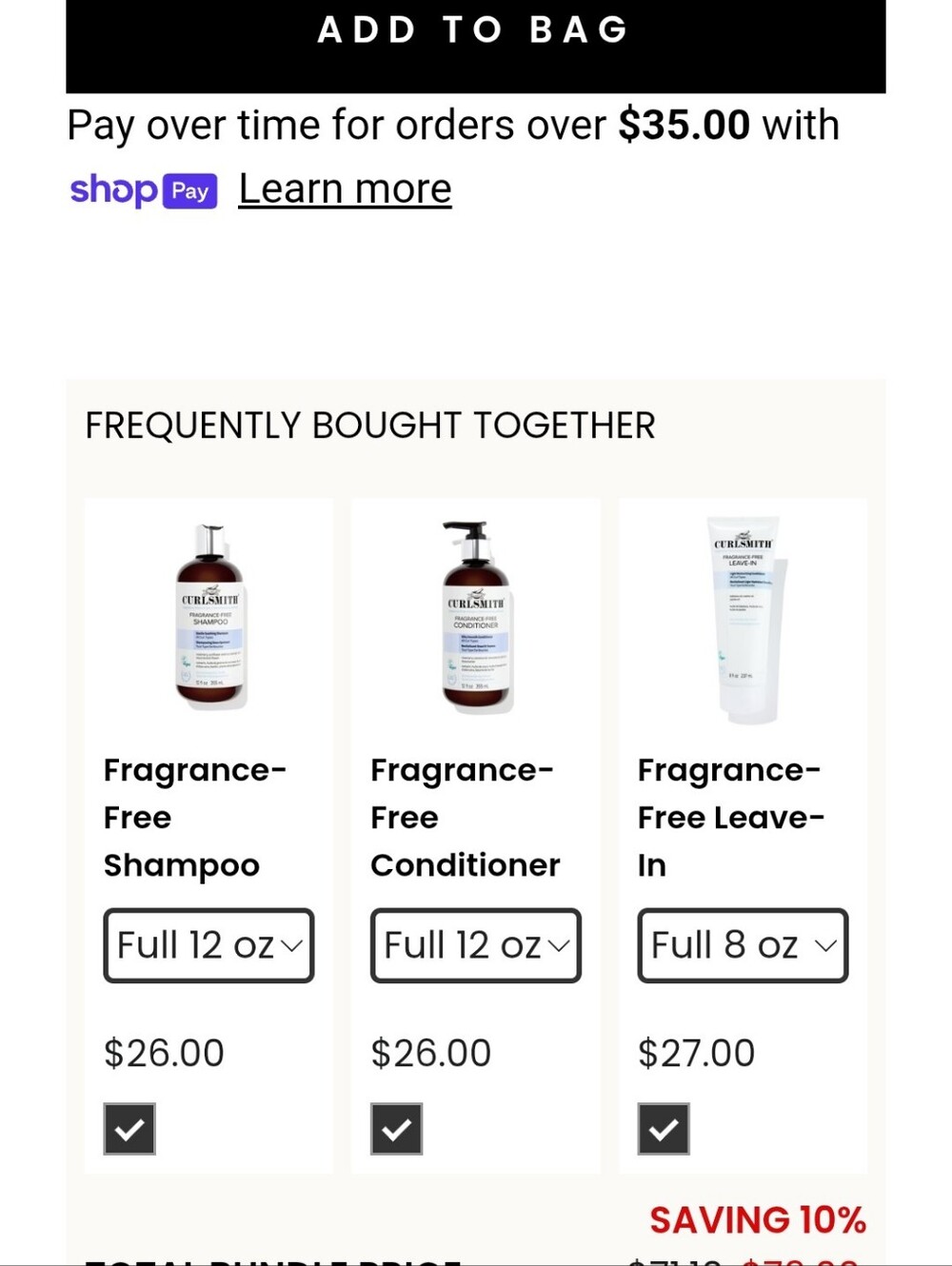 Curlsmith Fragrance Free Shine Shampoo & Conditioner Set - 4 Pcs - Picture 9 of 10